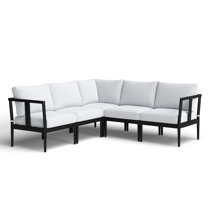 Burruss patio deals sectional with cushions